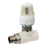 Кран термостатичний з термоголовкою прямий PPR 20x1/2 Koer K0156.PRO (KP0199)