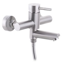 Змішувач для ванни з нерж. сталі SUS304 ZERIX SUS-009 (EURO) (ZX3144)