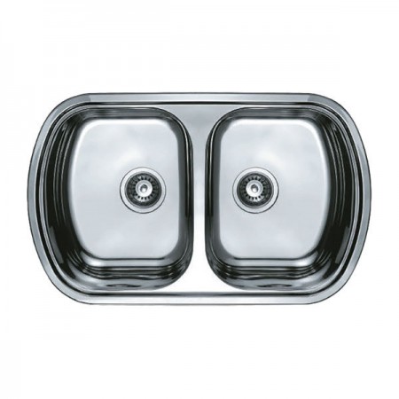 Мойка кухонная HAIBA 80x49 DOUBLE (decor) (HB0572)