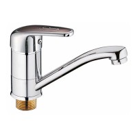Змішувач для умивальника Haiba Magic 555 (15 см) з червоною ручкою (HB0673)