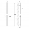 Душова стійка з тримачем універсальна Qtap Lepit 705 мм прямокутна QTLEP82103NB Black Matt - Фото 1