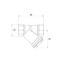 Фільтр косий Icma №50 грубої очистки 1/2" латунний - Фото 1