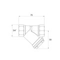 Фільтр косий Icma №50 грубої очистки 3/4" латунний - Фото 1