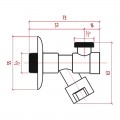 Кран приборный буксовый Icma 1/2" угловой №518 - Фото 1