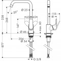 Змішувач для кухні Hansgrohe Focus Е 31820000 - Фото 1