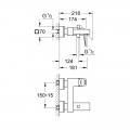 Смеситель для ванны Grohe Eurocube 23140000 - Фото 1