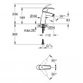 Змішувач для раковини M-розміру Grohe Eurosmart (23324001) - Фото 1