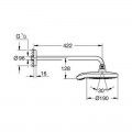 Лійка для верхнього душу з тримачем Grohe Power&Soul Cosmopolitan 190 26172LS0 - Фото 1