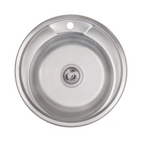 Кухонна мийка Lidz 490-A 0,6 мм Satin (LIDZ490A06SAT160)