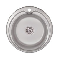 Кухонна мийка Lidz 510-D 0,8 мм Satin (LIDZ510DSAT)