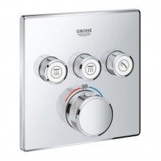 Внешняя часть термостатического смесителя для ванны Grohe Grohtherm SmartControl 29126000 на три потребителя