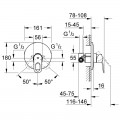 Змішувач прихованого монтажу для душу Grohe BauLoop 29080000 - Фото 1