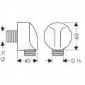 Подключение для шланга Hansgrohe Fixfit E 27454000 - Фото 1
