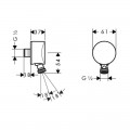 Подключение для шланга Hansgrohe Fixfit S 27506000 - Фото 1