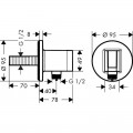 Подключение для шланга Hansgrohe Fixfit Porter S 26487000 - Фото 1
