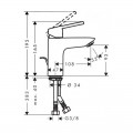 Змішувач для раковини Hansgrohe LogisLoop 100 71151000 - Фото 1