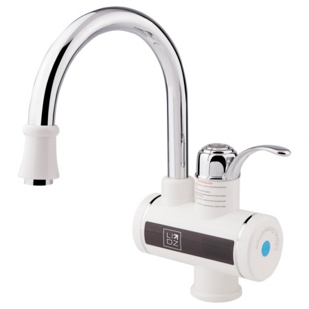Проточний кран-водонагрівач кухонний для кухні Lidz Warm 058 LDWAR058WCR24985 White / Chrome