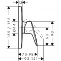 Внешняя часть смесителя для душа Hansgrohe Logis 71605000 - Фото 1