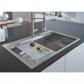 Мийка кухонна Grohe EX Sink K1000 (подвійне крило зліва) (31581SD0) - Фото 7