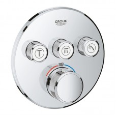 Внешняя часть термостатического смесителя для ванны Grohe Grohtherm SmartControl 29121000 на три потребителя