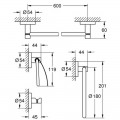 Набор аксессуаров Grohe Essentials 40776001 - Фото 1