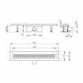 Трап линейный Q-tap Dry FB304-600 с нержавеющей решеткой 600х73 - Фото 1