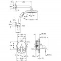 Душова система прихованого монтажу зі змішувачем Grohe Eurosmart Cosmopolitan (25219001) - Фото 1