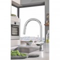 Змішувач для кухні з висувним виливом Grohe Minta (32321002) - Фото 2