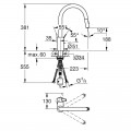 Змішувач для кухні з висувним виливом Grohe Eurosmart Cosmopolitan (31481001) - Фото 1
