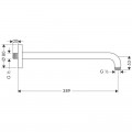 Кронштейн для верхнього душу Hansgrohe 27413000 - Фото 1
