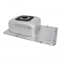 Кухонная мойка Lidz 6642 Micro Decor 0,8 мм (LIDZ664208MICDEC) - Фото 4