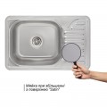Кухонна мийка Lidz 6642 0,8 мм Satin (LIDZ664208SAT) - Фото 6