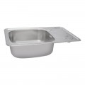 Кухонна мийка Lidz 6642 0,8 мм Satin (LIDZ664208SAT) - Фото 5