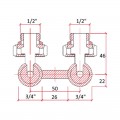 Вентиль двухтрубный Icma 1/2" №884 - Фото 1