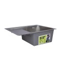 Мийка для кухні інтегрована Lidz Handmade H6350L крило ліворуч (LDH6350BRUL45588) Brushed Steel 3,0/1,0 мм - Фото 2