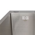 Мийка для кухні інтегрована Lidz Handmade H6350R крило праворуч (LDH6350BRUR45587) Brushed Steel 3,0/1,0 мм - Фото 3
