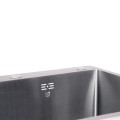 Мойка для кухни интегрированная Lidz Handmade H6050B (LDH6050BPVD43621) Brushed Black PVD 3,0/1,0 мм - Фото 4