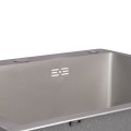 Мийка для кухні інтегрована Lidz Handmade H6050G (LDH6050GPVD43622) Brushed Grey PVD 3,0/1,0 мм - Фото 4