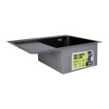 Мийка для кухні інтегрована Lidz Handmade H6350BL крило ліворуч (LDH6350BRUL45589) Brushed Black PVD 3,0/1,0 мм - Фото 2
