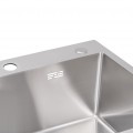 Мойка для кухни интегрированная Lidz Handmade H5050 (LDH5050BRU35375) Brushed Steel 3,0/1,0 мм - Фото 5
