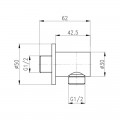 Підключення для шланга Qtap Spojeni округле QTCRBB030 Black Matt - Фото 1