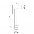 Лейка для гигиенического душа Qtap Rucni округлая QT889910842855OB Black Matt - Фото 1