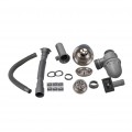 Набор 3 в 1 Lidz кухонная мойка H6050 3.0/0.8 мм Brush + сушилка + дозатор для моющего средства - Фото 2