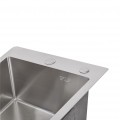 Набор 3 в 1 Lidz кухонная мойка H6050 3.0/0.8 мм Brush + сушилка + дозатор для моющего средства - Фото 6