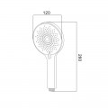 Лейка для ручного душа Lidz Niagara 32 120 мм округлая LDNIA32CRM47554 Chrome - Фото 1