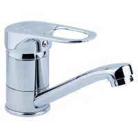 Змішувач для кухні MJ Ø40 гусак прямий 150мм на шпильці AQUATICA (MJ-2B129C)