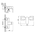 Змішувач для душа CORSO COMO Ø35 (BF-1D129C) (9611300) - Фото 1