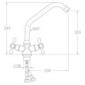 Змішувач для кухні VD 1/2" на шпильці TAU (VD-5B161C) - Фото 1