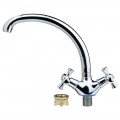 Змішувач для кухні PL 1/2" гусак вухо на гайці AQUATICA (PL-4B155C) - Фото 3