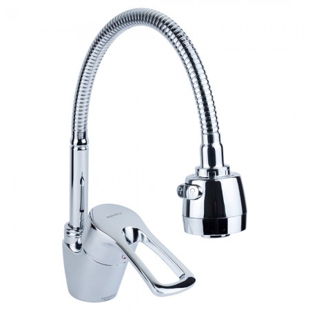Змішувач для кухні ML Ø40 гусак гофрований на гайці AQUATICA (ML-4B644C)